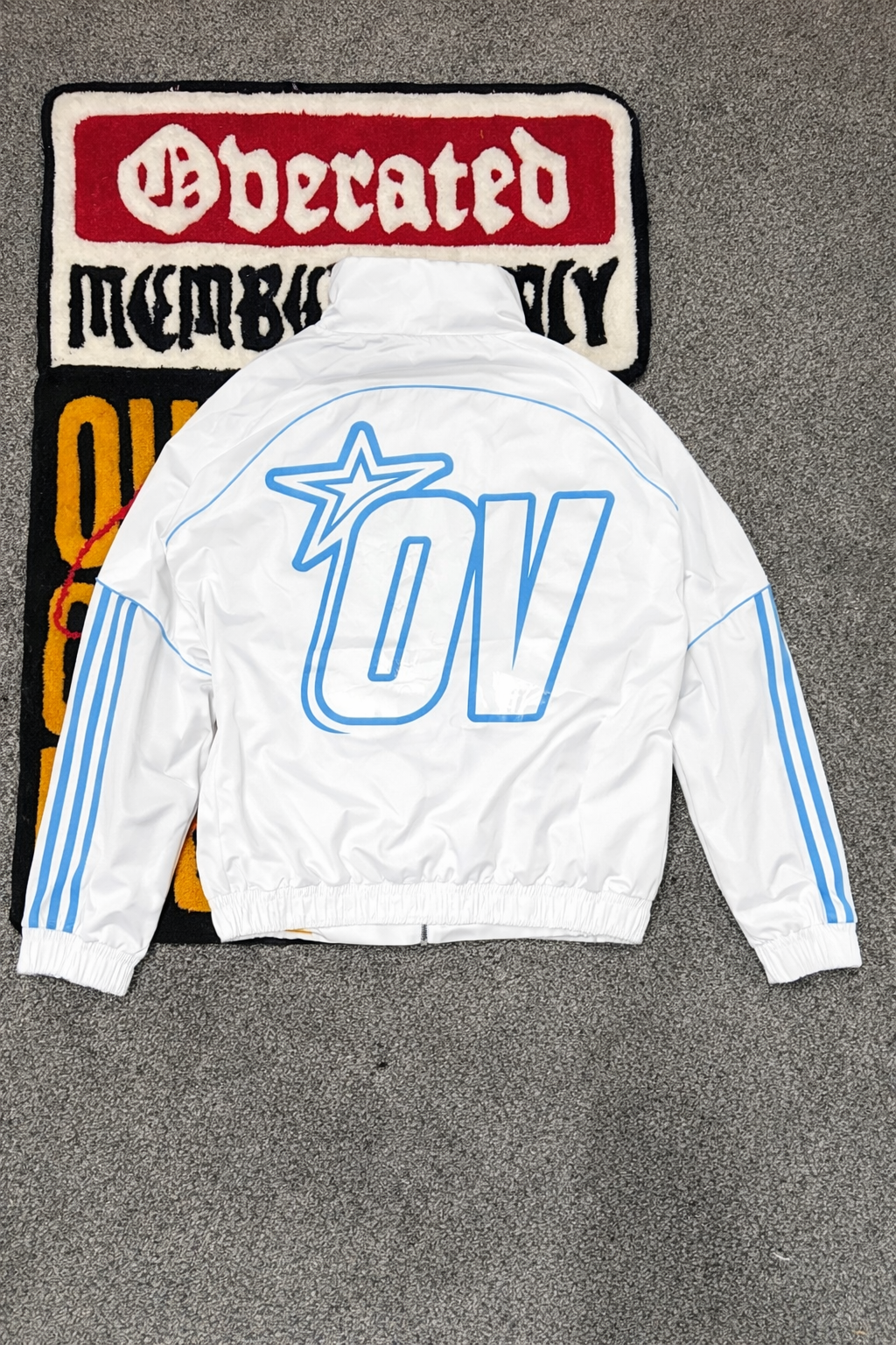 White & BabyBlue Windbreaker Sets