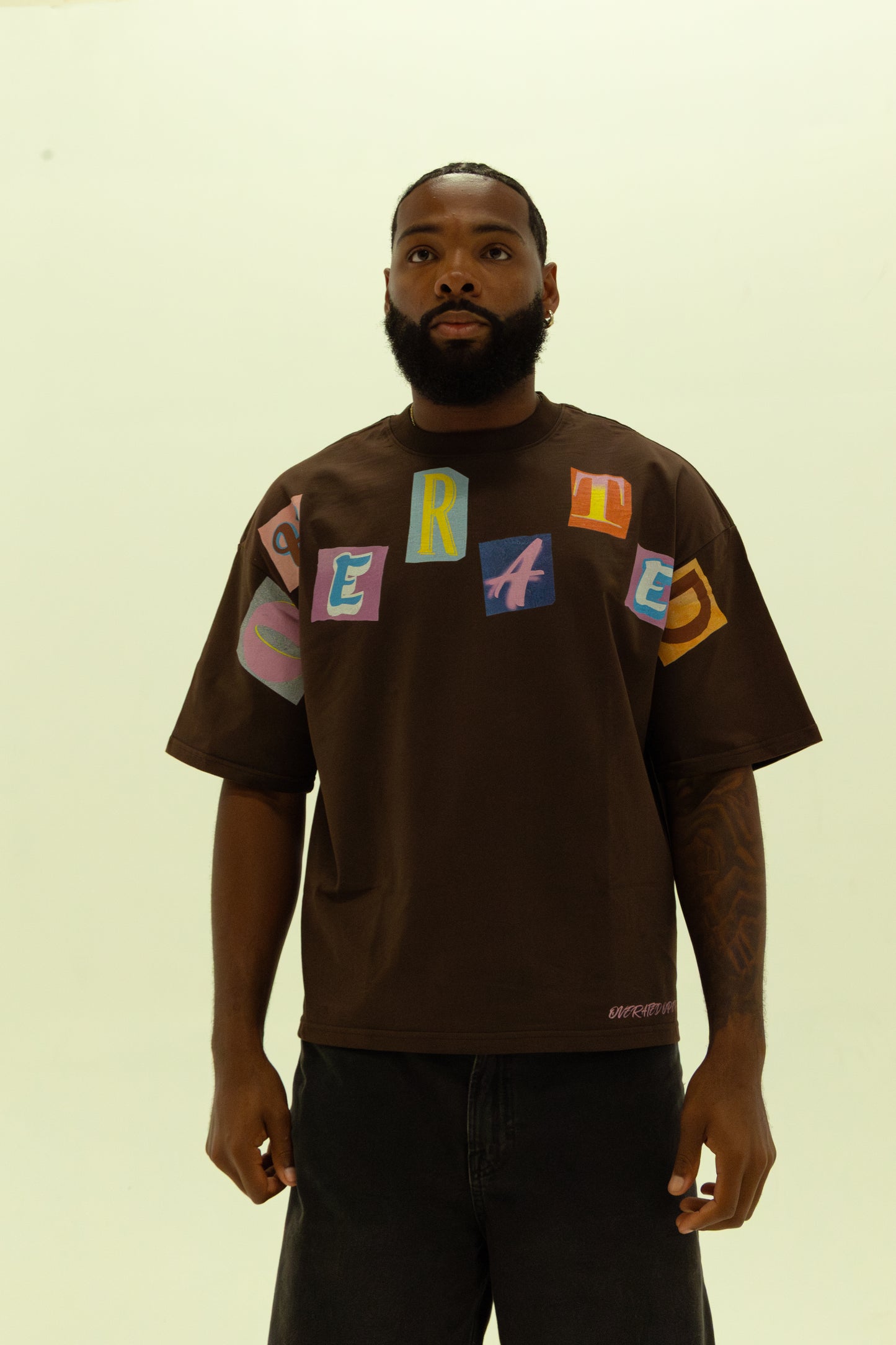 Overated Box Letter Tee